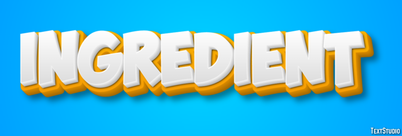 Ingredient Text Effect