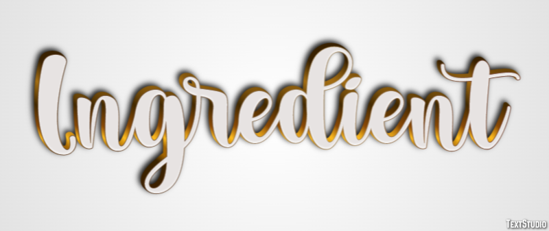 Ingredient Text Effect