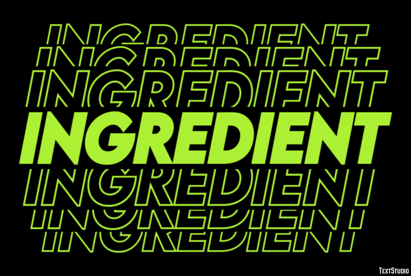Ingredient テキスト効果