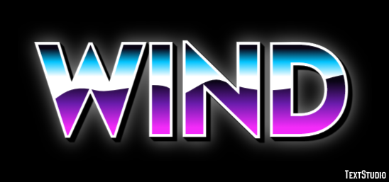 Wind テキスト効果