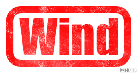 Wind テキスト効果