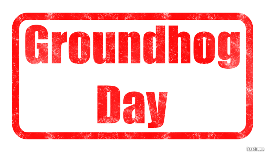 Groundhog Day Text effect