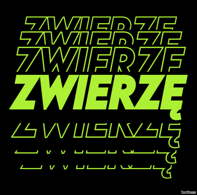 Zwierzę Texteffekt