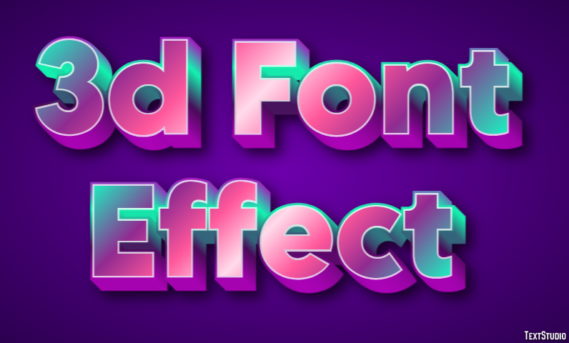 3d Font Effect Text Effect