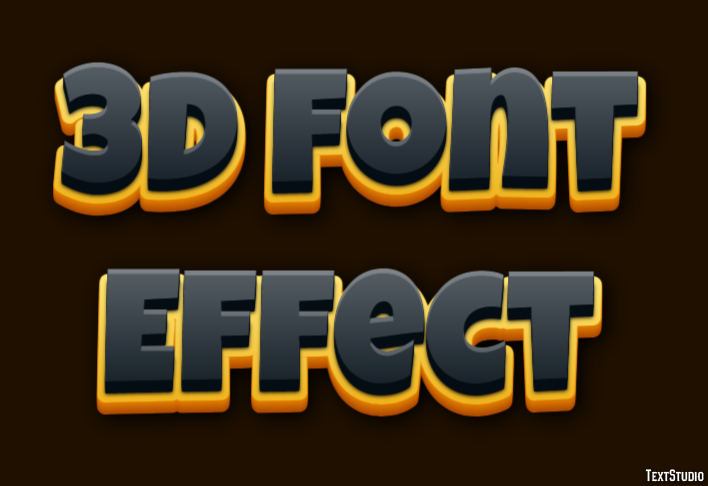 3d Font Effect Tekst effect