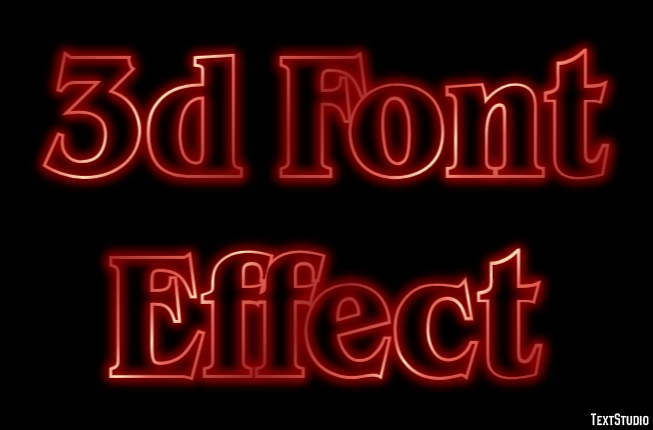 3d Font Effect Text Effect