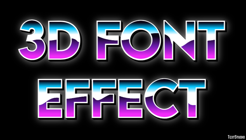 3d Font Effect Text Effect