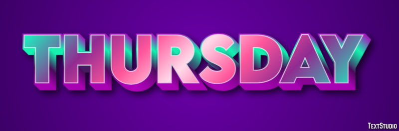 Thursday Efeito de texto