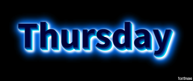 Thursday Efeito de texto