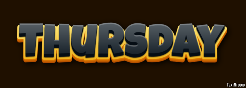 Thursday Efeito de texto