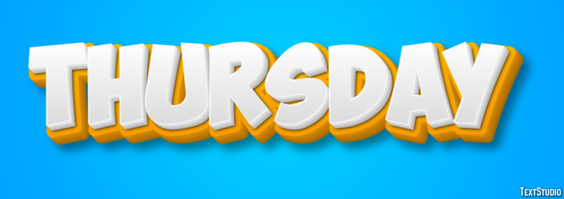 Thursday Efeito de texto