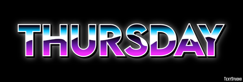 Thursday Efeito de texto