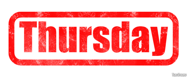 Thursday Efeito de texto