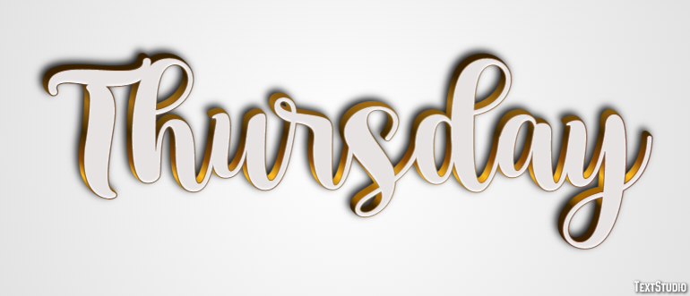 Thursday Efeito de texto