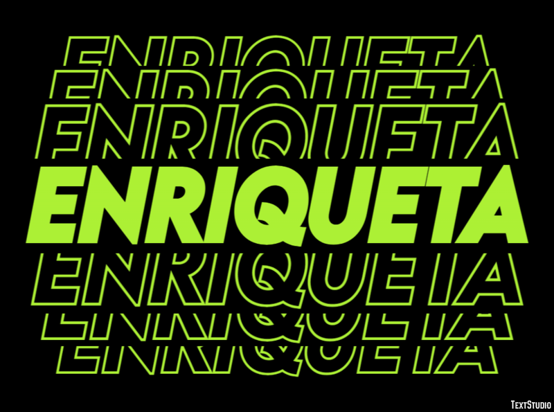 Enriqueta Texteffekt