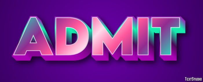Admit Text Effect