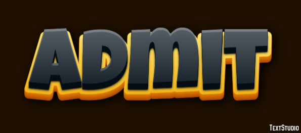 Admit Text Effect