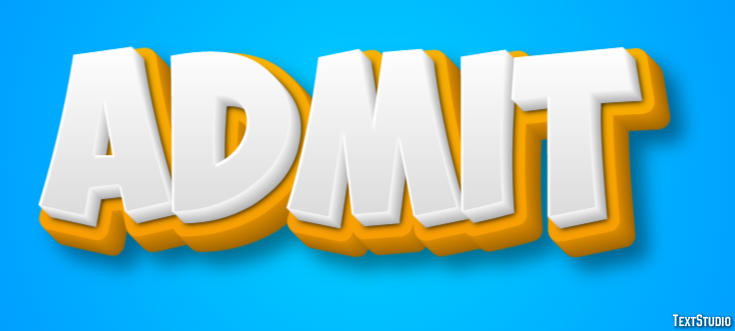 Admit Text Effect