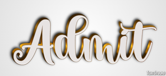 Admit Text Effect