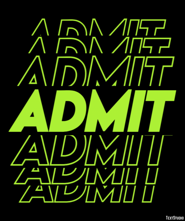 Admit Text Effect