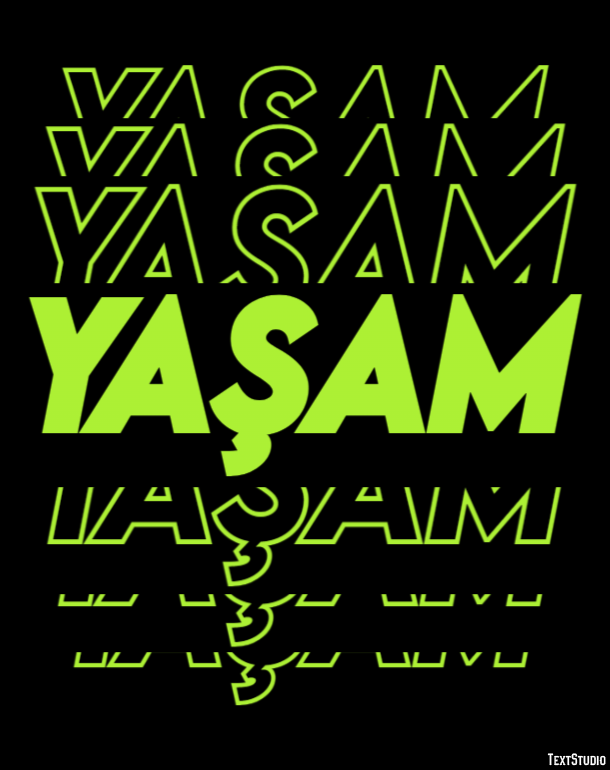 Yaşam Metin efekti