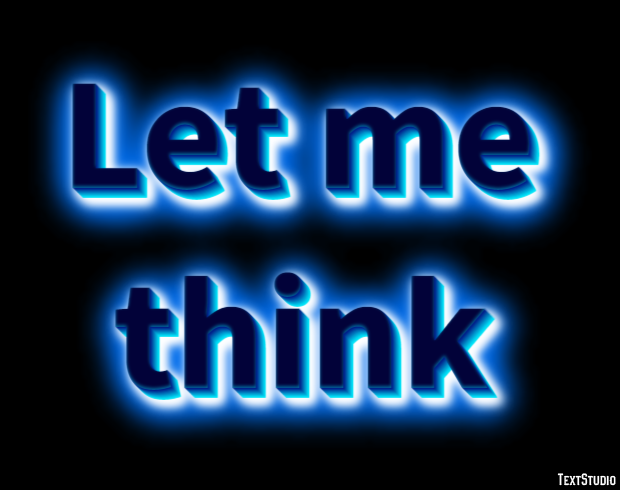 Let me think Text Effect