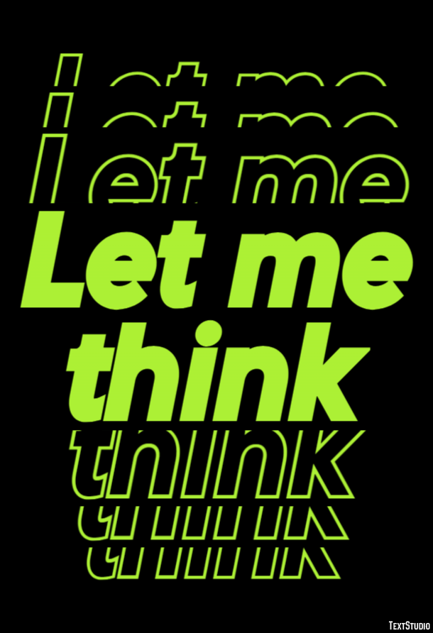 Let me think Text Effect