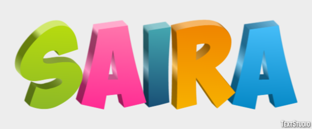 Saira Text Effect
