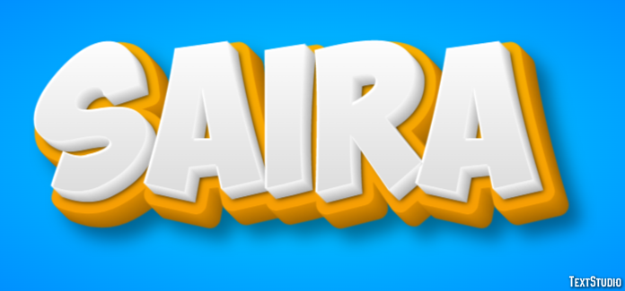 Saira Text Effect