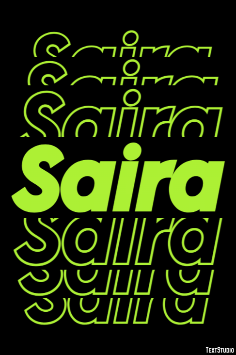 Saira Text Effect
