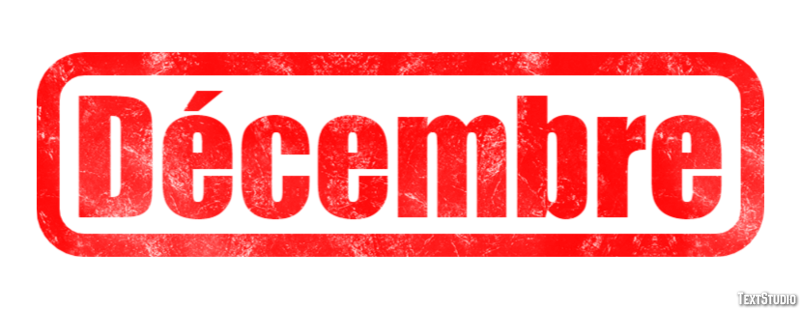 Décembre Effet de texte
