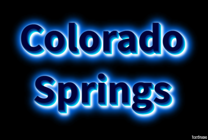 Colorado Springs Effetto testo
