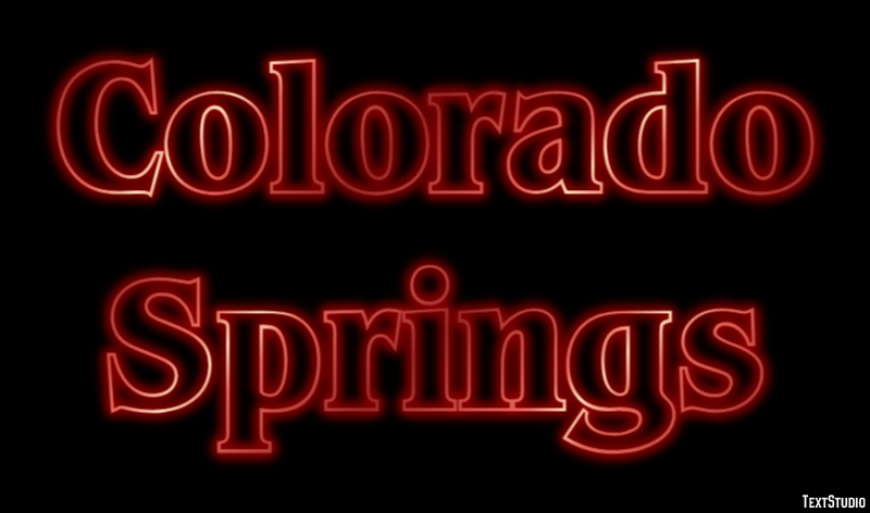 Colorado Springs Effetto testo