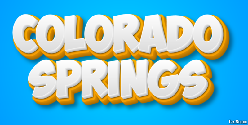 Colorado Springs Effetto testo