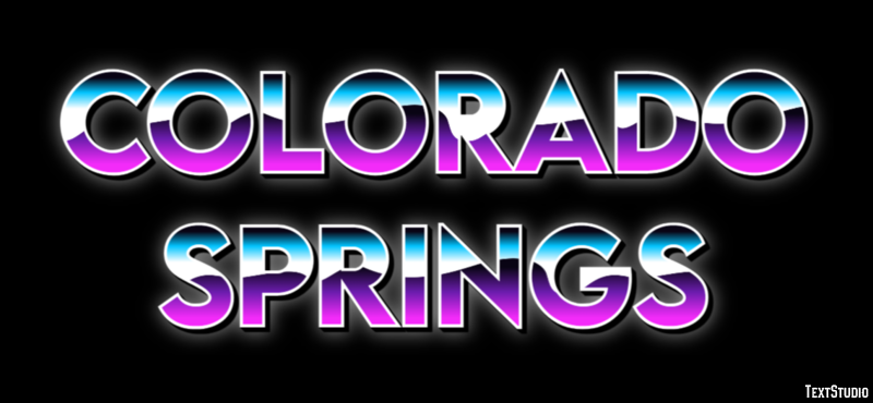 Colorado Springs Effetto testo