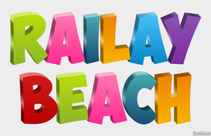 Railay Beach Эффект текста