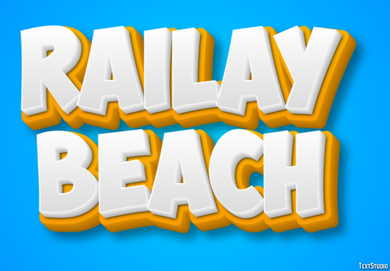 Railay Beach Effet de Texte