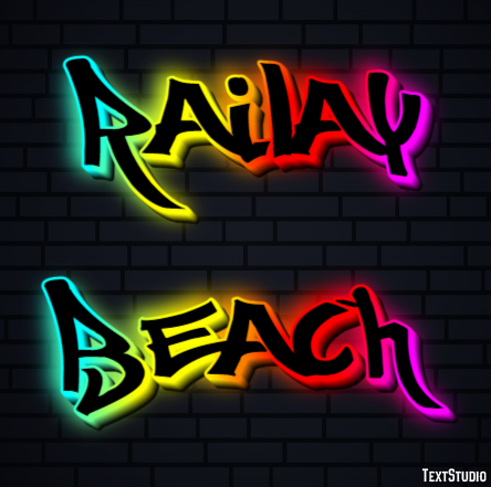 Railay Beach Effet de Texte