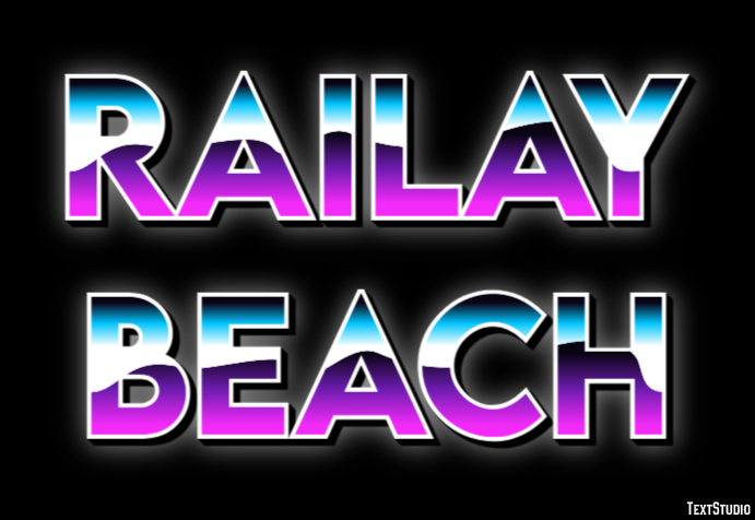 Railay Beach テキスト効果