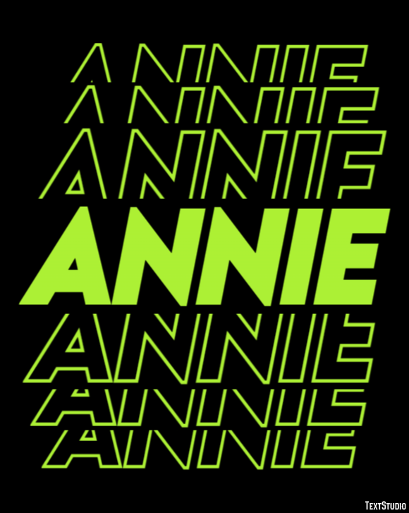 Annie Efeito de texto