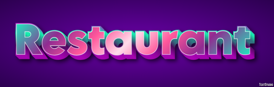 Restaurant Text effect