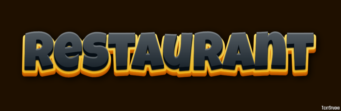 Restaurant Text effect