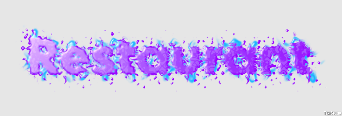 Restaurant Text effect