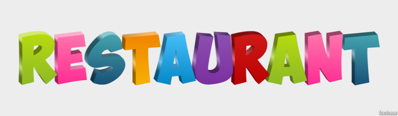 Restaurant Text effect