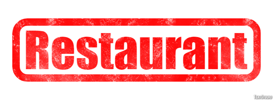 Restaurant Text effect