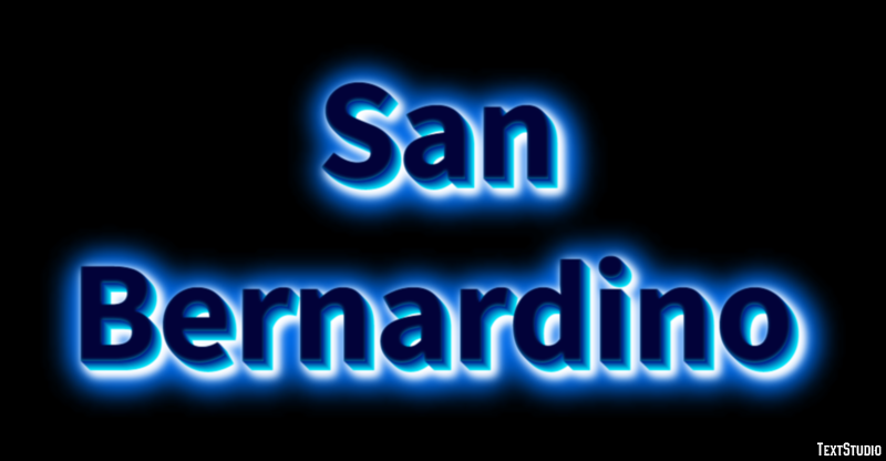 San Bernardino Efekt tekstowy