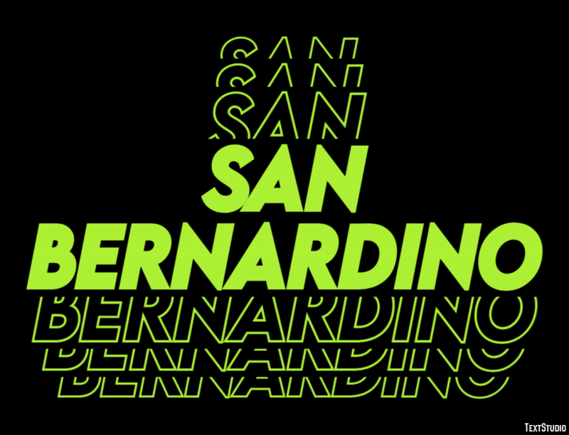 San Bernardino Efekt tekstowy