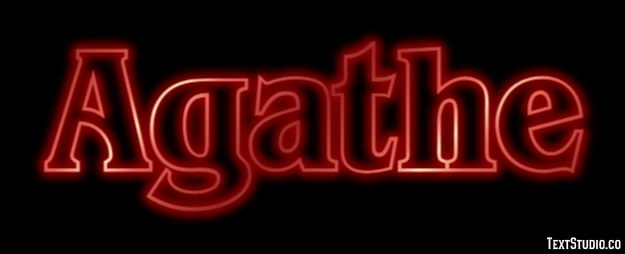 Agathe Text effect