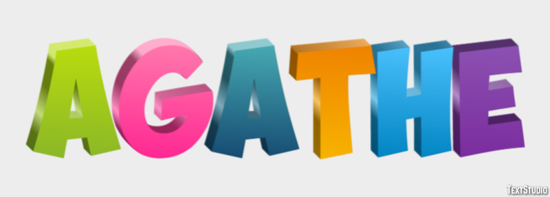 Agathe Text effect