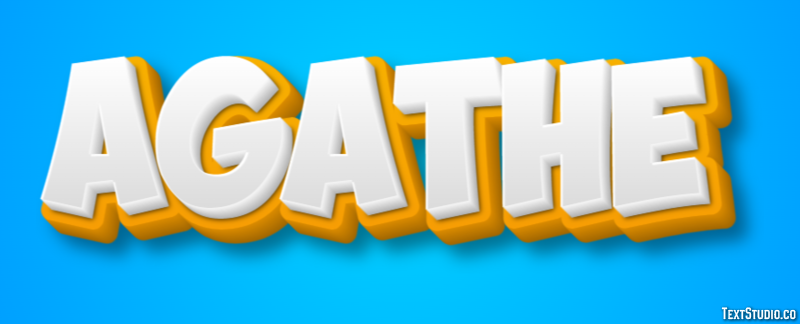 Agathe Text effect